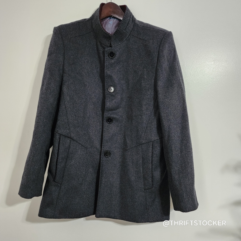 Tailored Wool Blend Coat